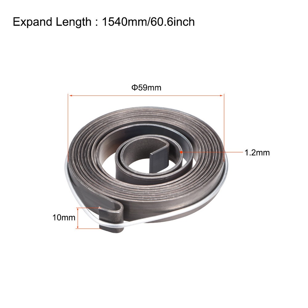 2pcs Drill Press Spring Quill Feed Return Coil Assembly 1540mm 64x10x1.2mm