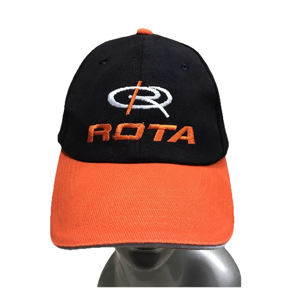 Rota Black/Orange Boys Adjustable Ball Hat Cap