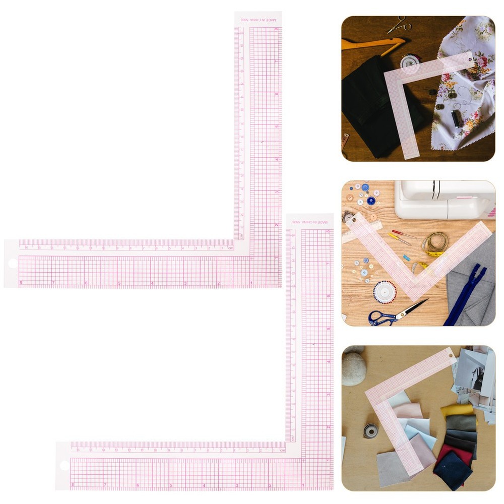 2Pcs Square Curve Ruler Sewing Measure Ruler for Tailor and Quilting Projects