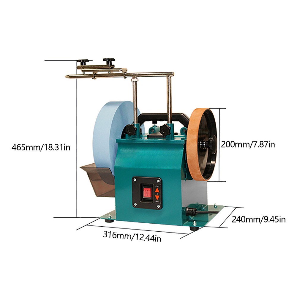 Electric Knife Sharpener Water-cooled Grinding Machine W/10" Sharpening Stone