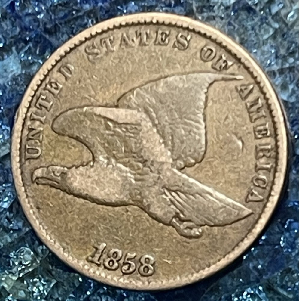 1858 FLYING EAGLE CENT EARLY COPPER PENNY US TYPE COIN