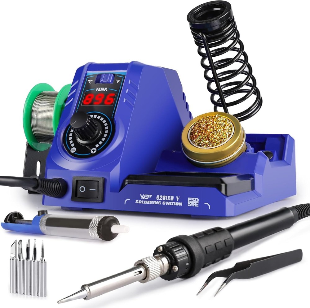Temperature control soldering iron station