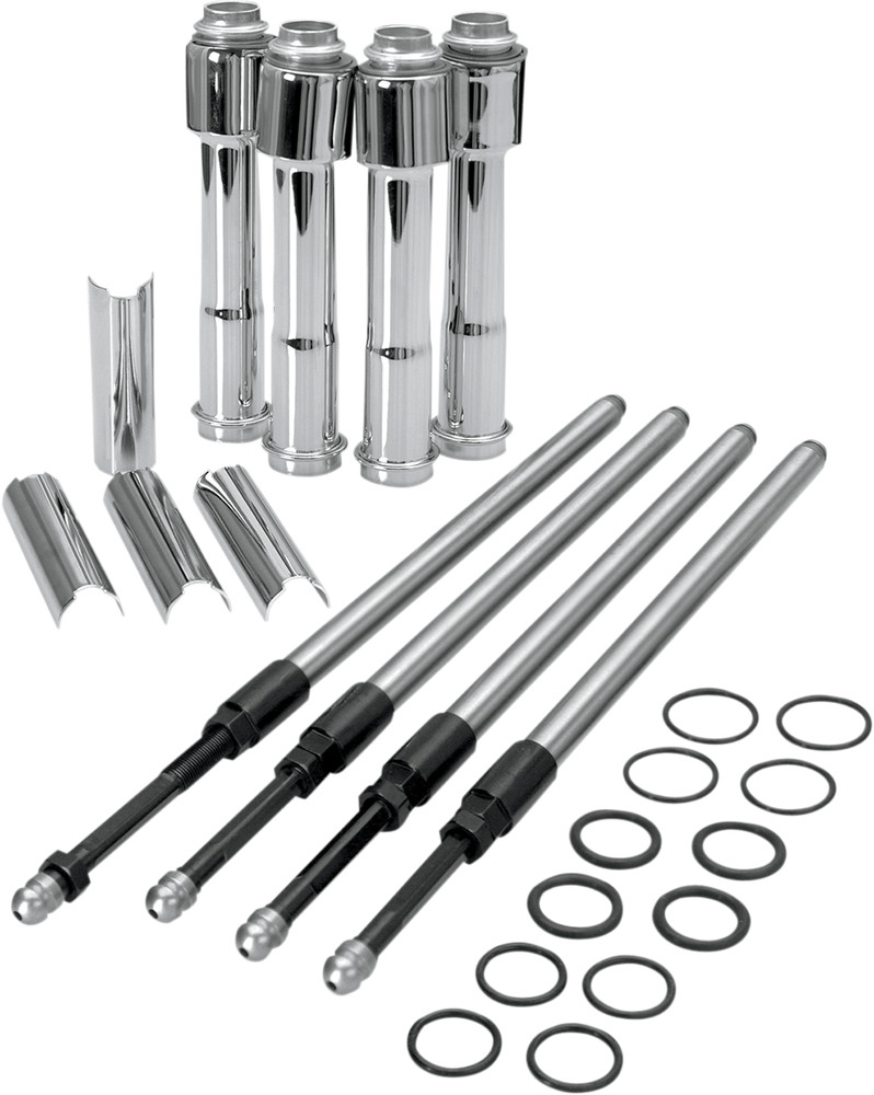 S & S Cycle 930-0023 Adjustable Pushrod Kit with Covers