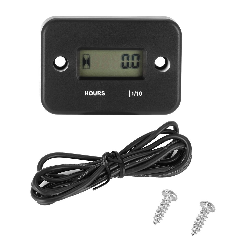2PCS Small Waterproof Digital Hour Meter For Lawn Mower Generator us