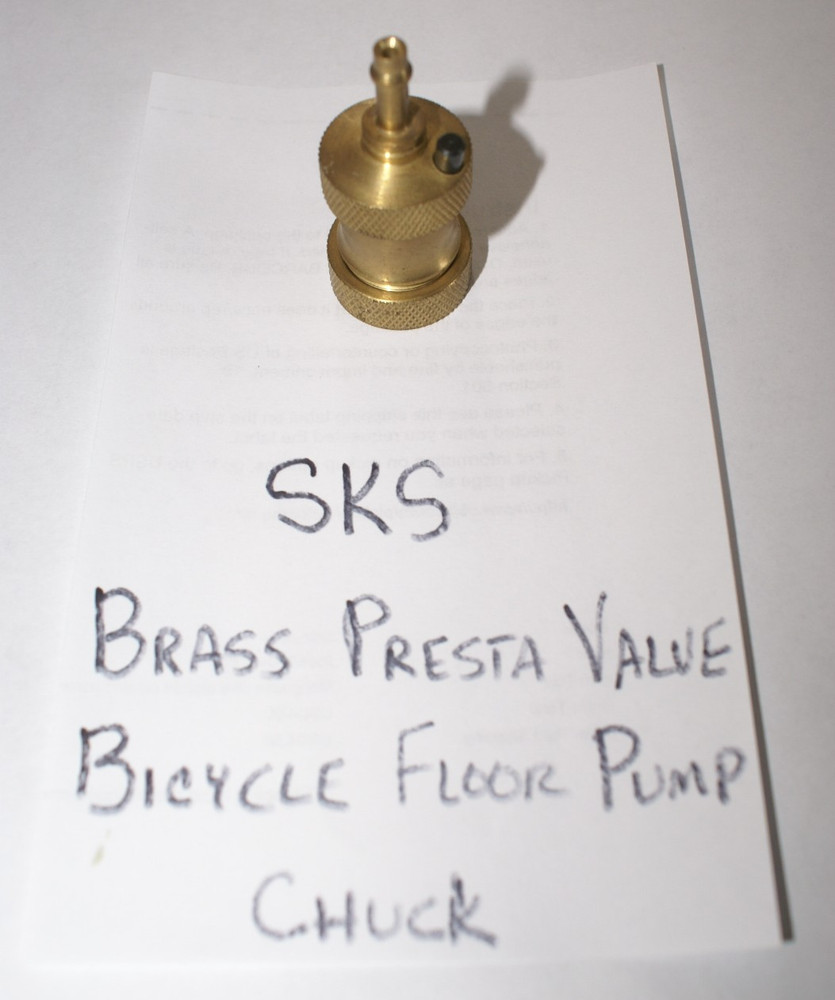 SKS bicycle floor pump brass presta valve chuck