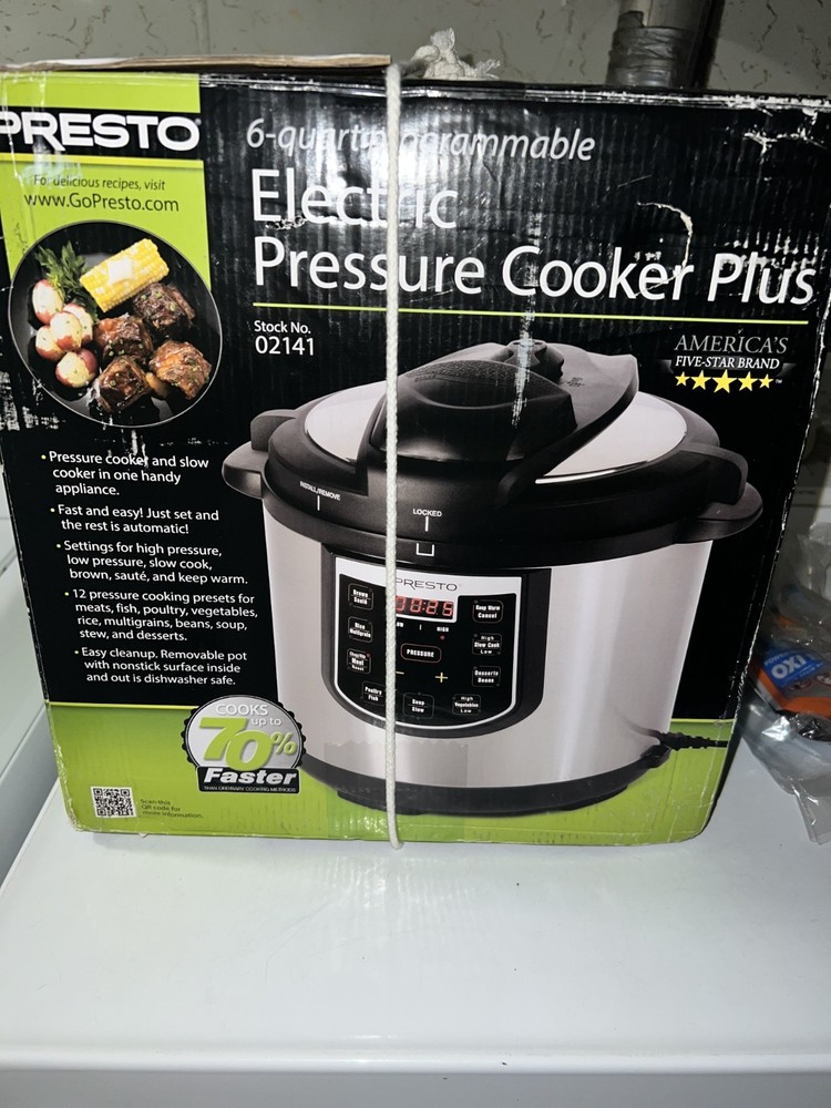 Presto 6-Quart Programmable Electric Pressure Cooker Plus New/Open Box