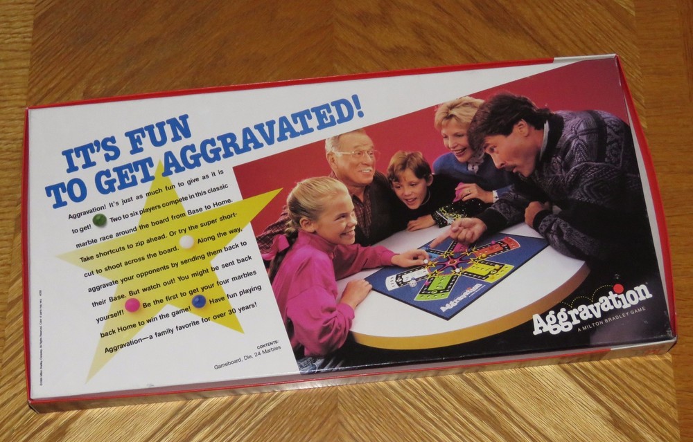 Vintage 1989 Milton Bradley Aggravation Board Game ... Complete & Nice