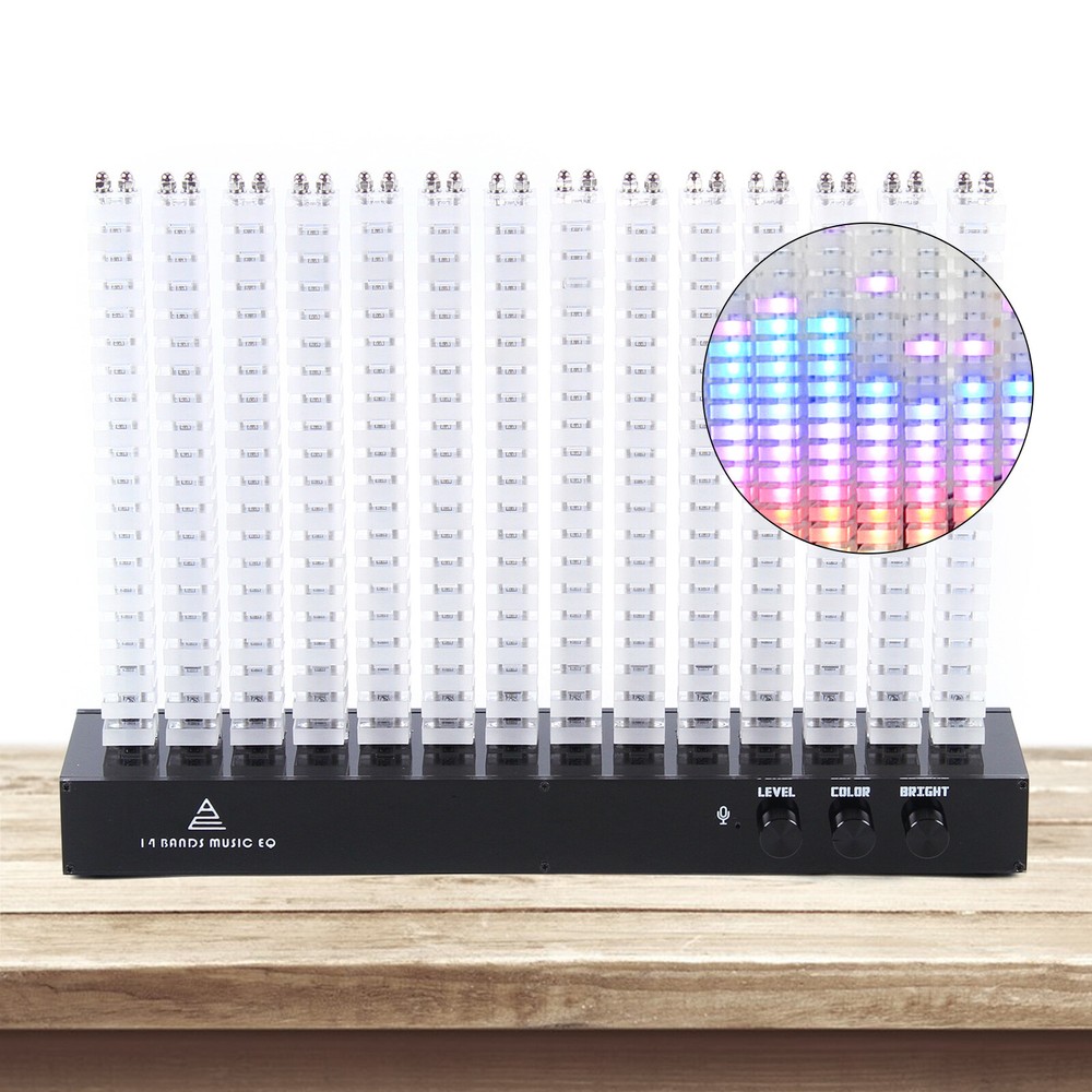 Acrylic 14-segment Spectrum Analyzer Level LED Indication Music Spectrum Light