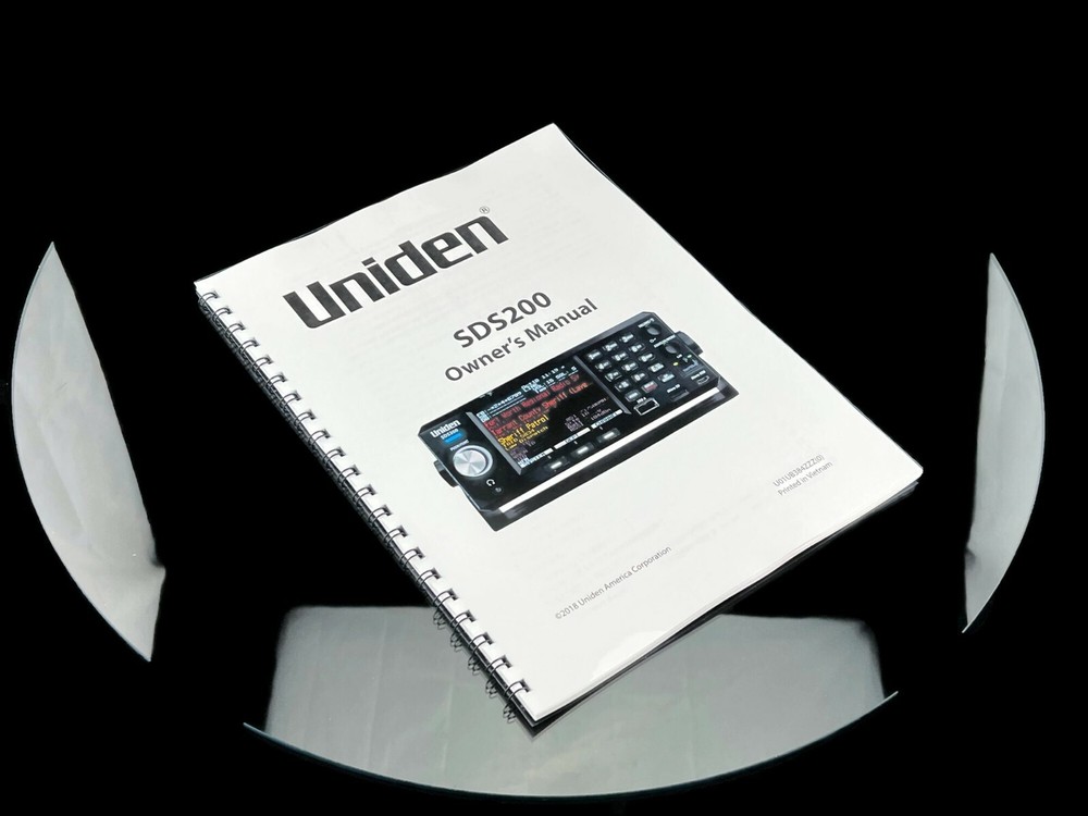 Uniden SDS200 Instructions Operating Manual User Guide Coil Bound