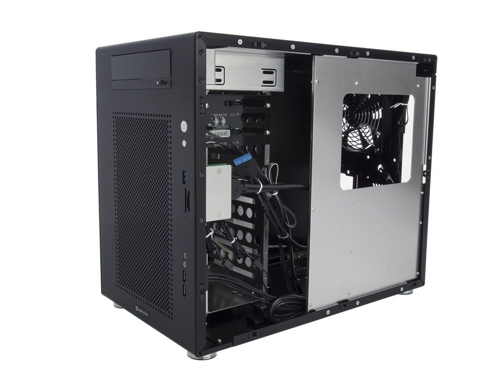 Computer Case By Integer Computers, ATX, Micro-ATX, Black Aluminum Model B-650