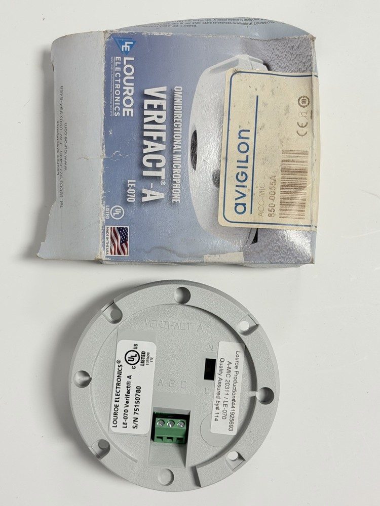 Louroe Electronics Vertifact A Microphone (LE-070) New Open Box