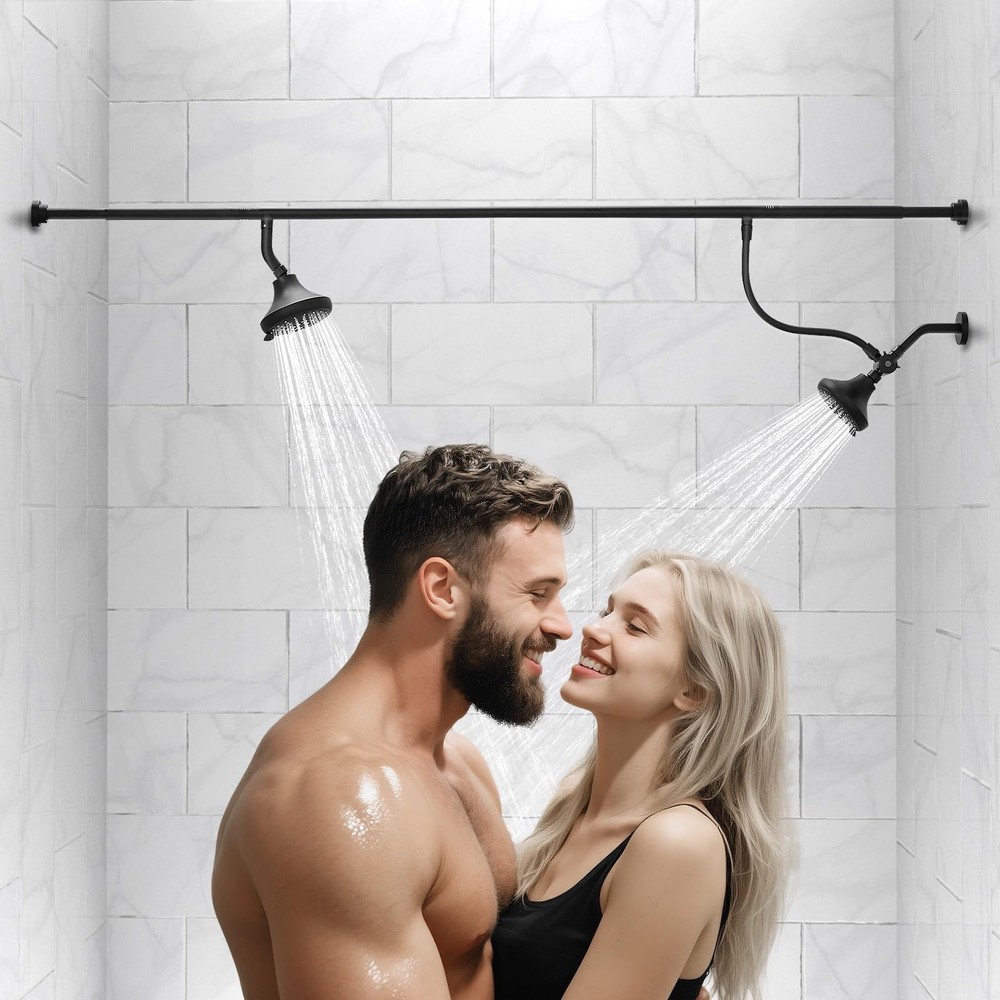 Dual Shower Head for Couples - High Pressure Adjustable Two Showerhead System...