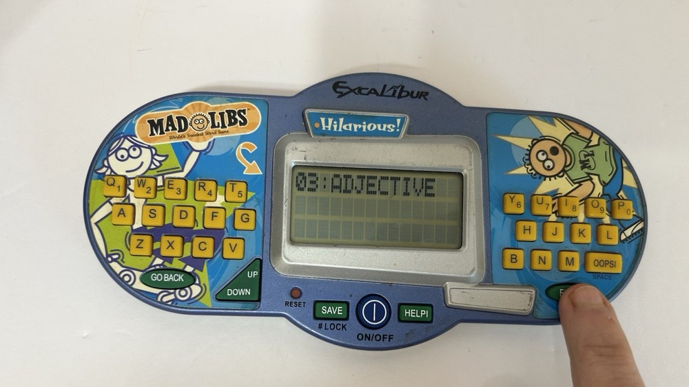 MAD LIBS ELECTRONIC HAND HELD GAME EXALIBUR MADLIBS