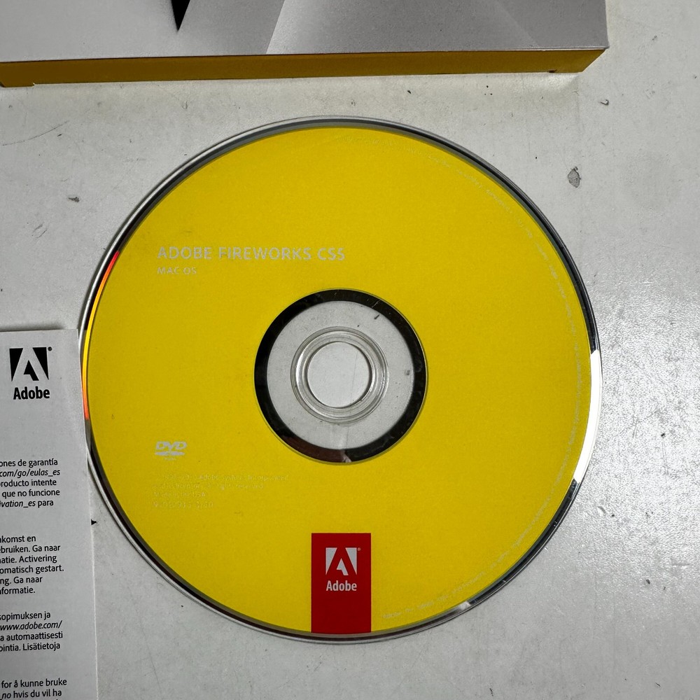 Adobe Fireworks CS5 Graphics & Editing DVD MAC OS Video and Audio Software AS IS