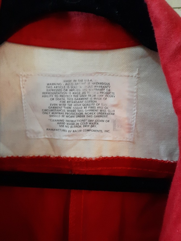 RCI Racing Jacket Drag Racing Size Full Zip Red White Patch