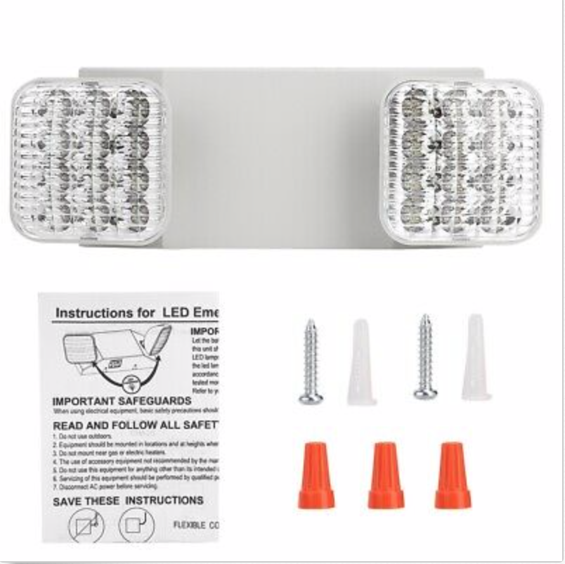 6 Pack LED Emergency Exit Light Adjustable 2 Head With Battery Back-up UL 924