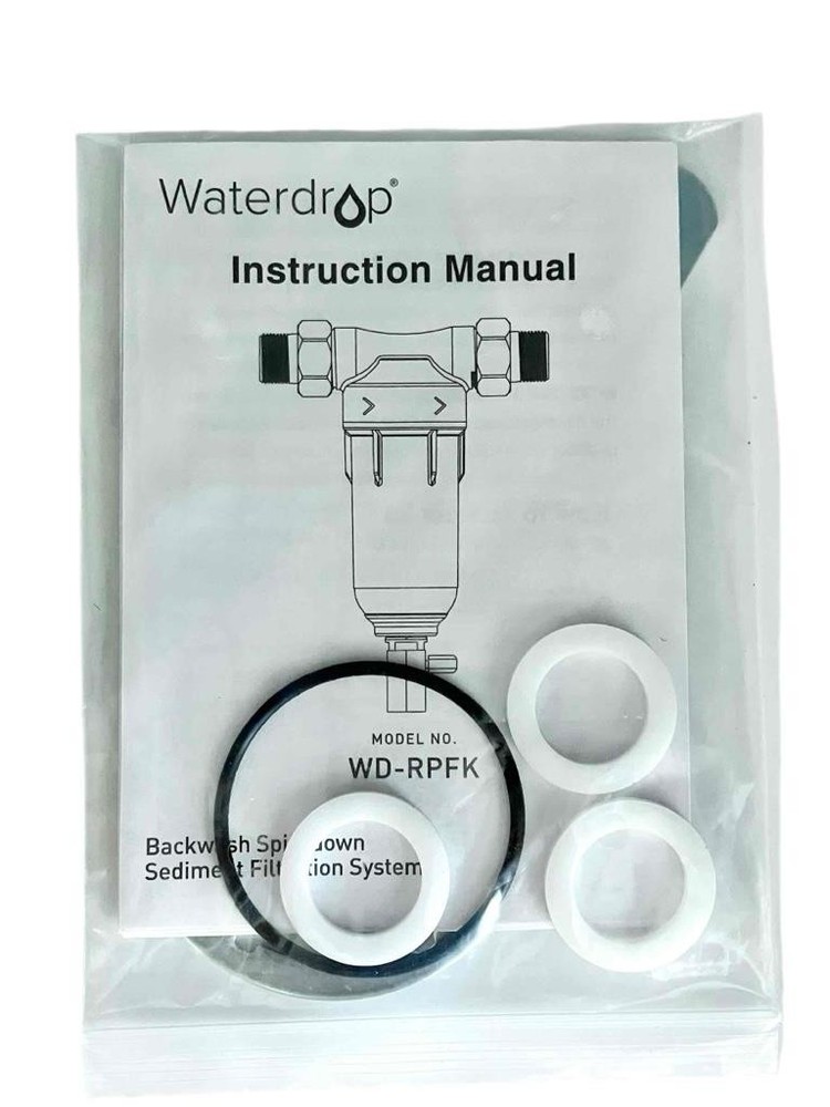 Waterdrop Backwash Spin Down Sediment Filter Whole House Pre-Filtration System