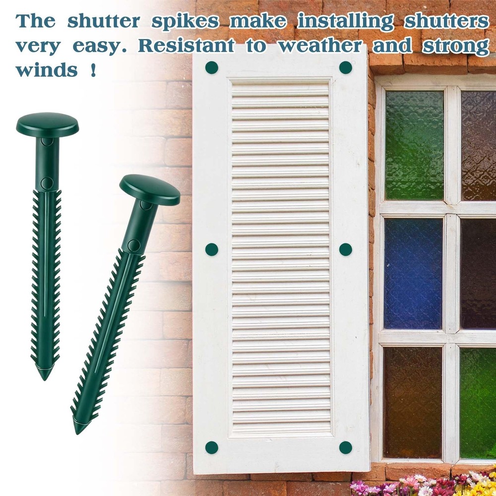 60Pcs 3 Inch Vinyl Shutter Fasteners, Window Shutter Panel Pegs Shutter Screw...