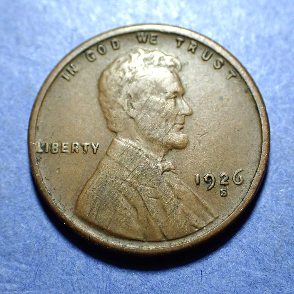 1926-S Lincoln Cent  VF details