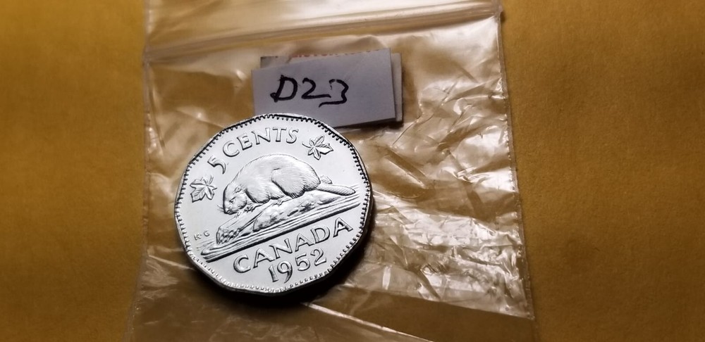 Canada-1952-High Grade Five Cent Coin-iD-G-388