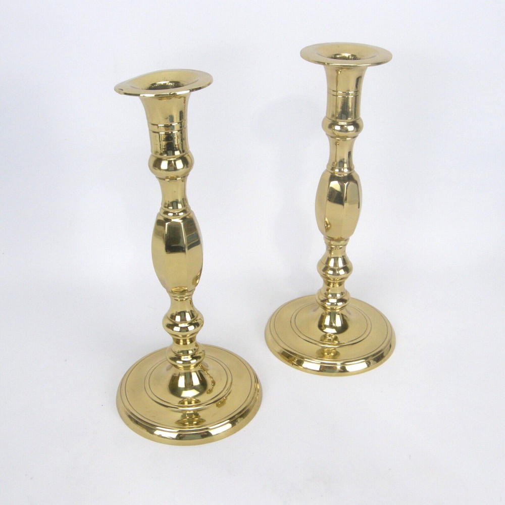 Candle Holders Polished Brass 10" GC