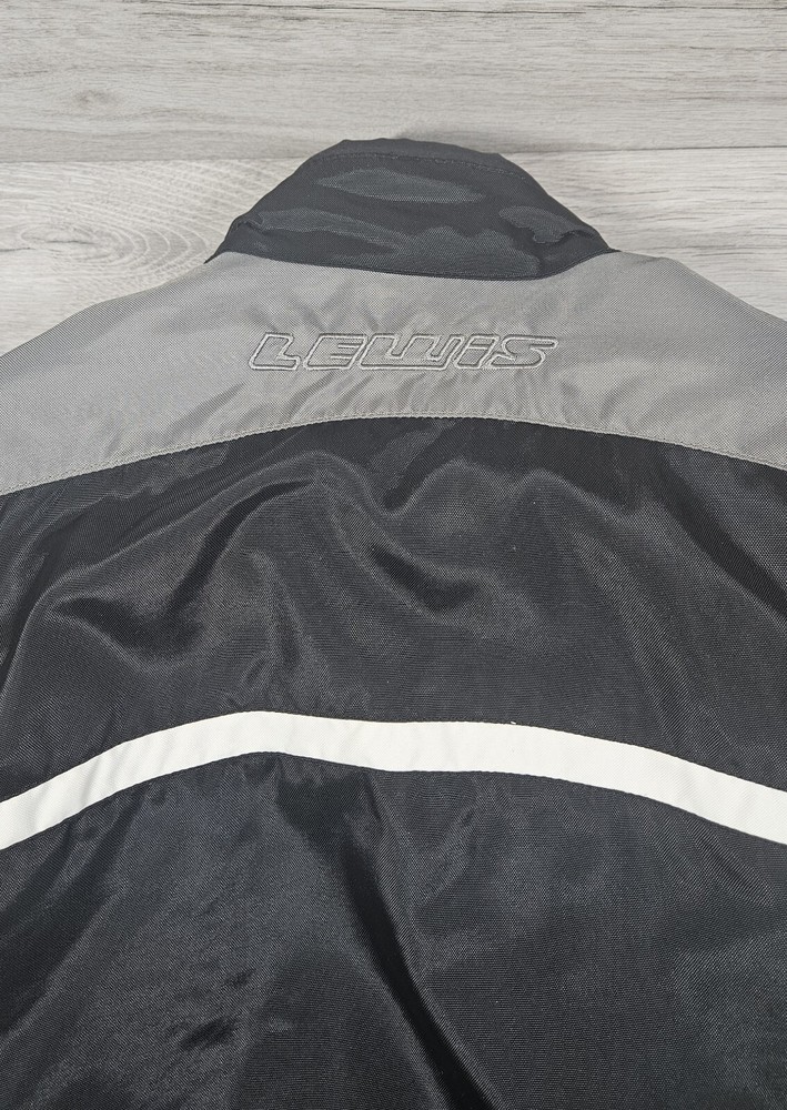 Lewis Motorcycle Jacket Textile Unisex Black/Grey Size S