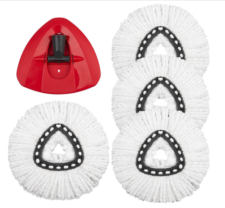 4 Pack Mop Replacement Heads Compatible with Ocedar Mop Replace Head Easywrin...