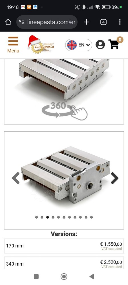 Pasta sheeter machine
