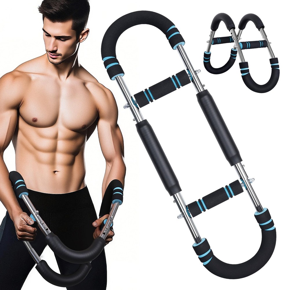 Twister Arm Trainer, 60-100lb Adjustable Chest & Workout Tool, Blue