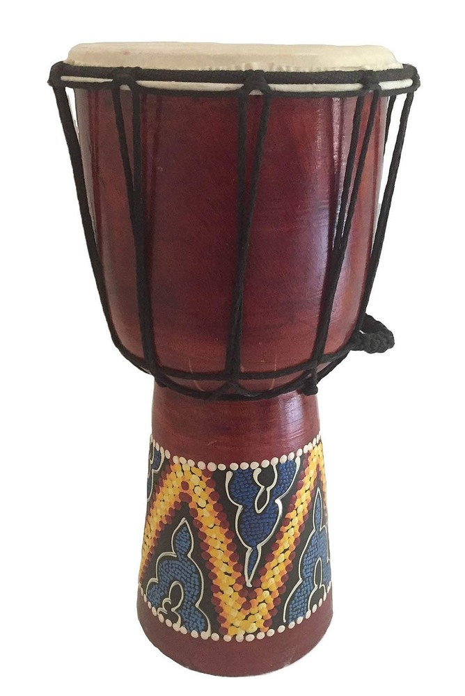 JIVE Djembe Drum – 12 African Bongo Congo Hand Drum - Solid Wood Percussion I...