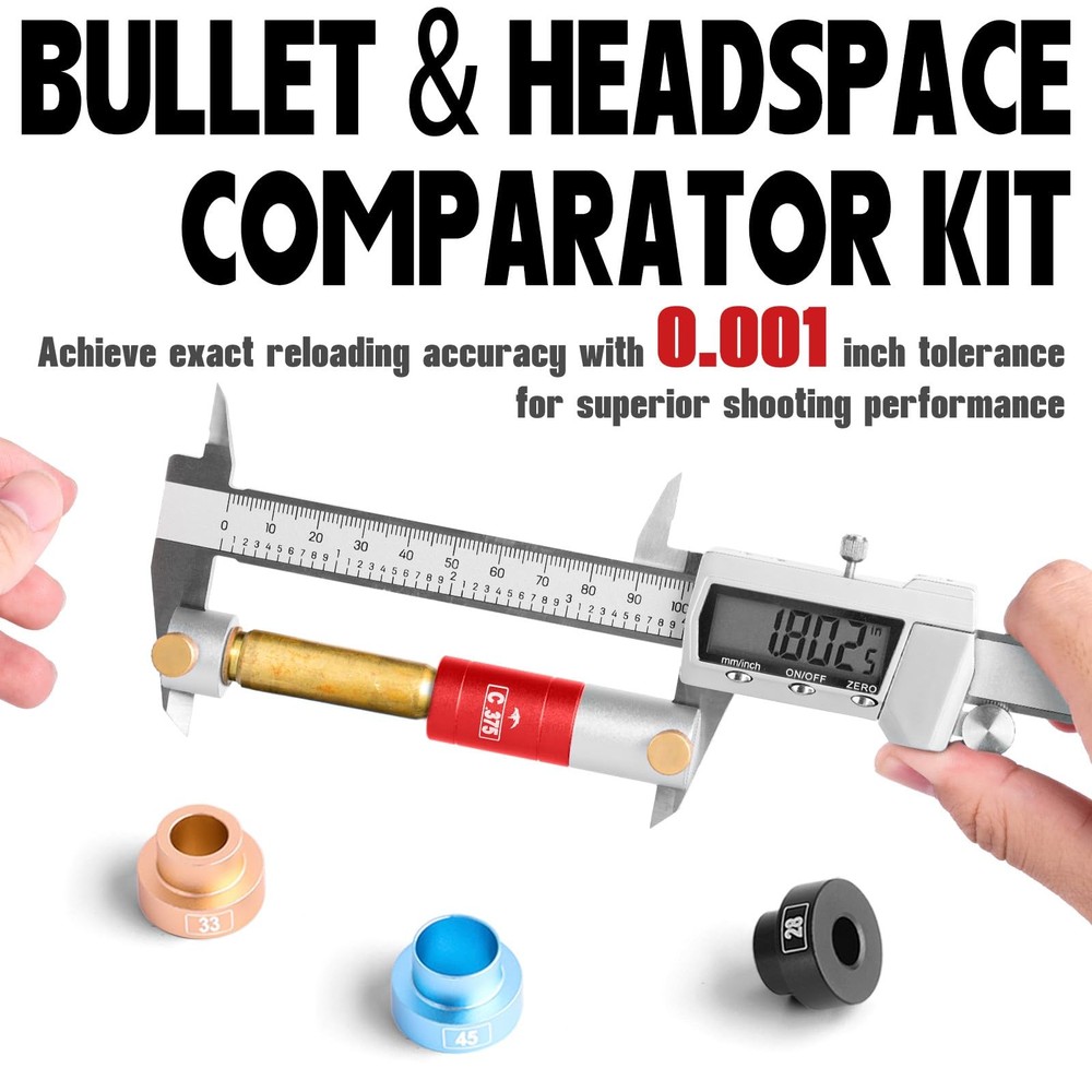 HAWKHONOR Bullet and Headspace 22pcs Comparator Kit