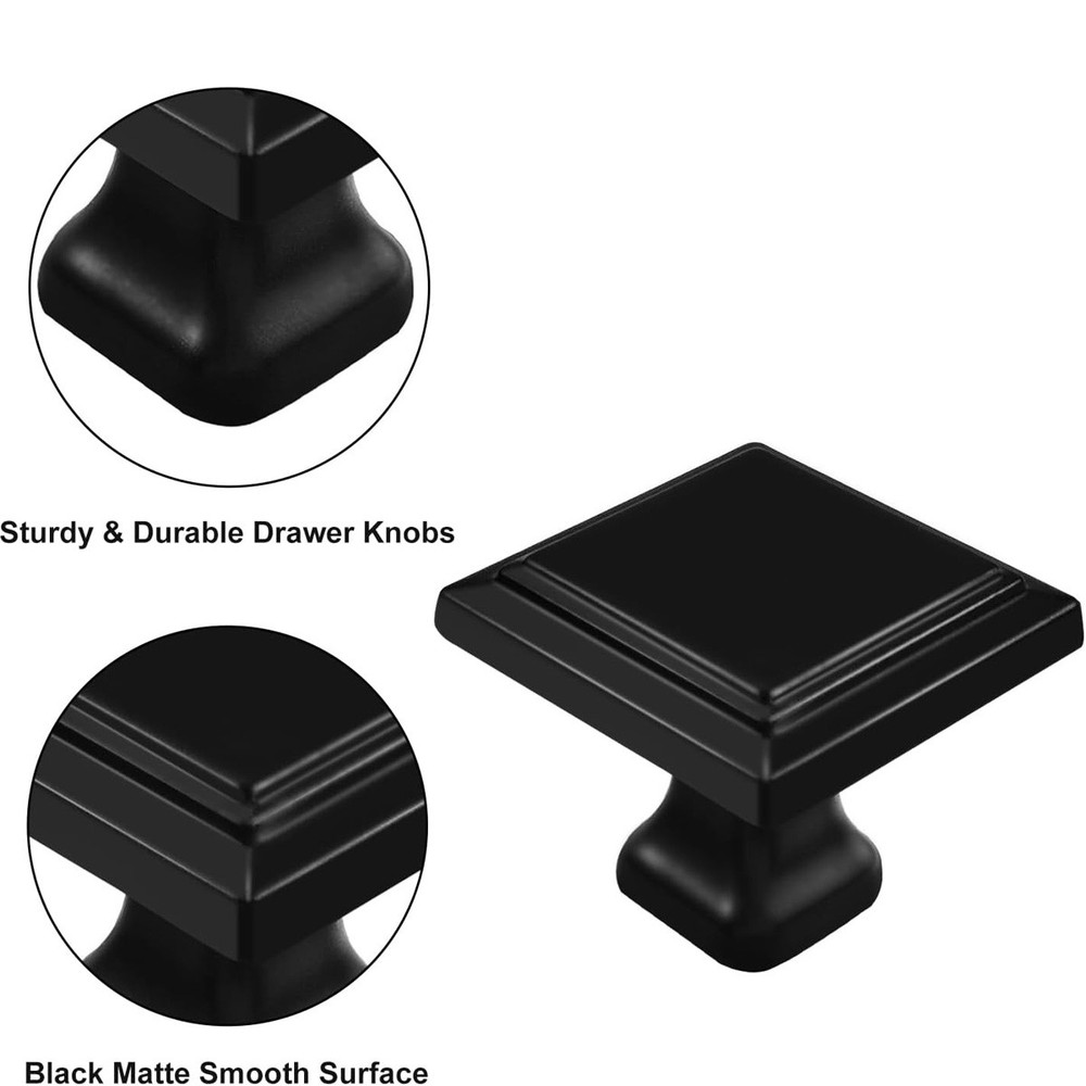 Matte Black Cabinet Pull Kitchen Drawer Handles Door Knobs Cupboard Hardware Lot