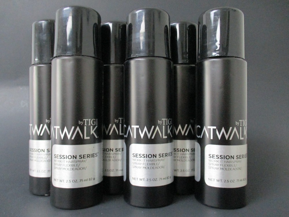 TIGI CATWALK SESSION SERIES WORK IT Hairspray 2.5 oz 6 Cans (see note)
