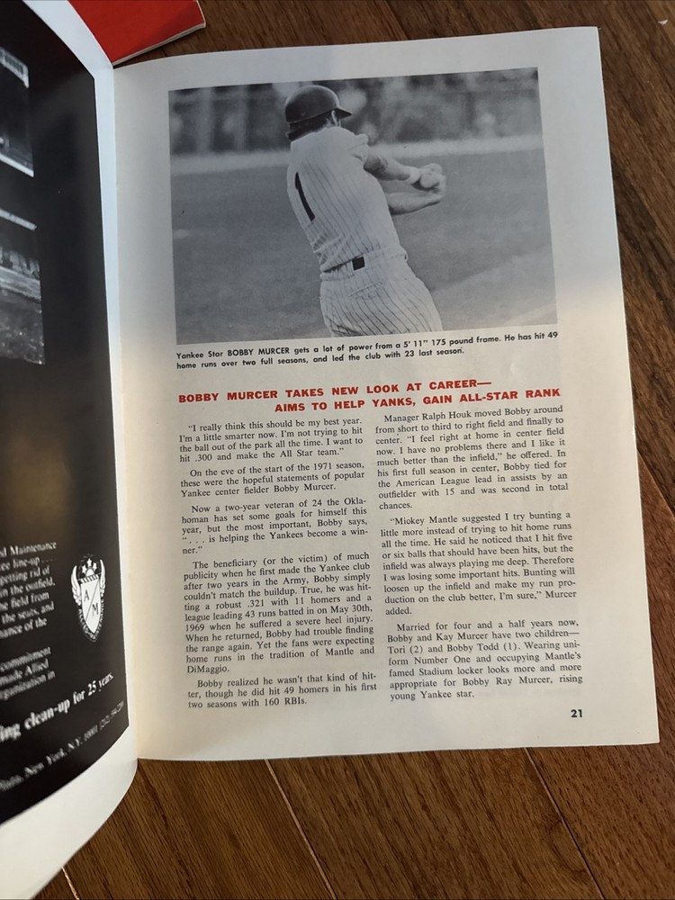 1971, 1973, 1974 Yankee Program & Scorecard Lot