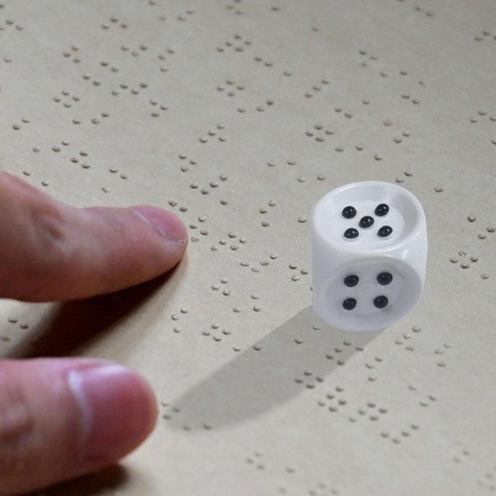 Tactile Dice Portable Versatile Entertainment Table Board Game for Visually