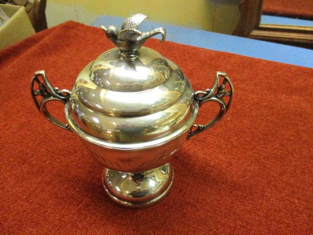 Antique Silver Plated Sugar Bowl By Wallace Silver Co.