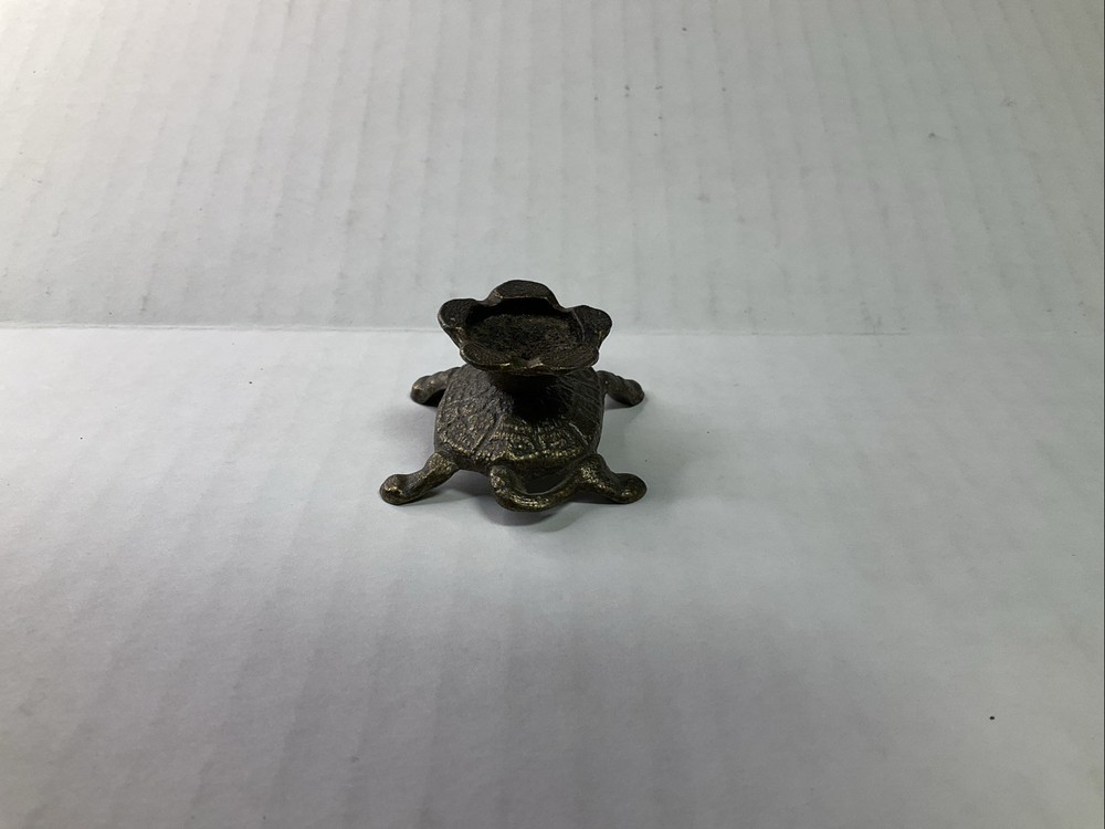 Small Vintage Brass Metal turtle Incense burner