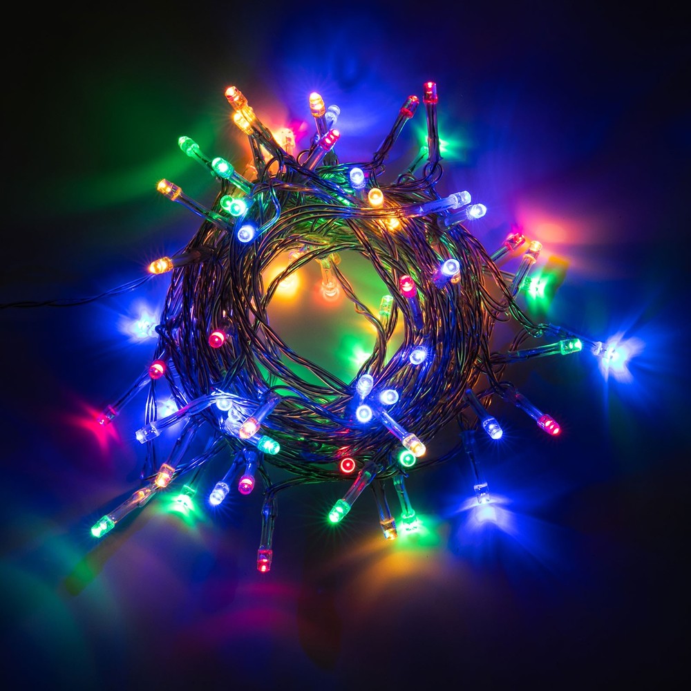 80-LED-Bead String Light 4 Colors Decorative Light Atmosphere Lamp W/ Controller