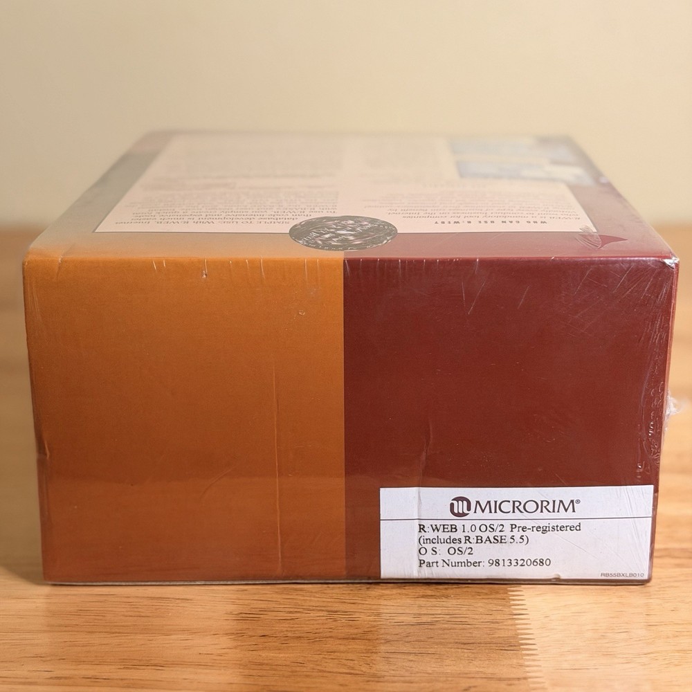 NEW 1995 Microrim R:WEB Internet Database Solution Includes R:BASE 5.5 ⚠️SEALED