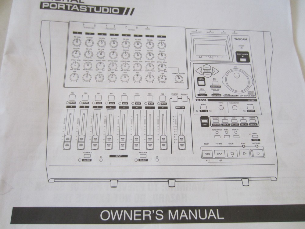Tascam TEAC Professional DP-01 / DP-01FX / DP-01FX CD Owners Manual