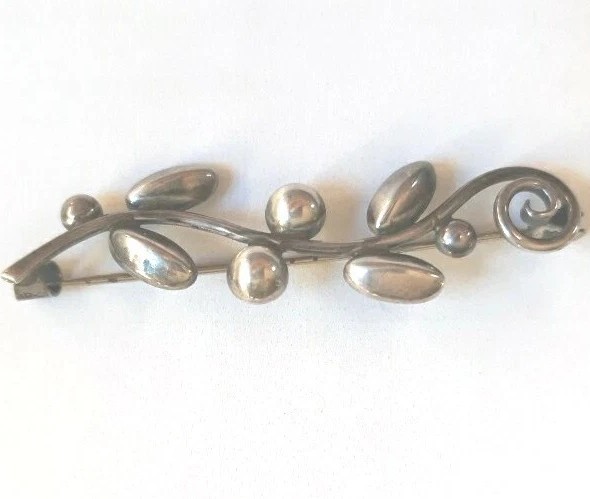 Hermann Siersbol modernist sterling pin Denmark 2"