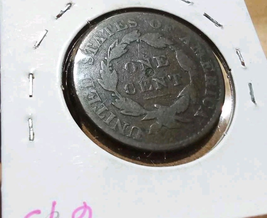 1822 Coronet Head Large Cent Penny - Circulated Condition