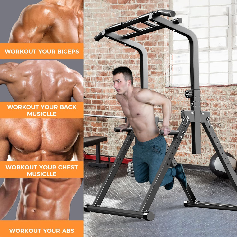 Pull up Bar, Multi-Function Pull up Dip Bar Station, Home Gym Workout Strength T