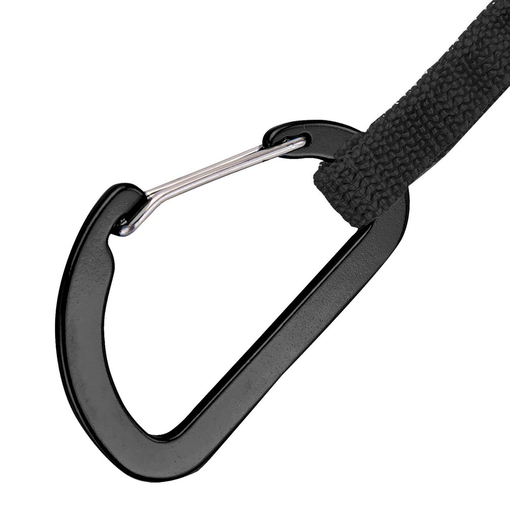 MOOCY Kayak Paddle Leash, 3-7 ft Stretchable Strap Lanyard for 4 Pack, Black