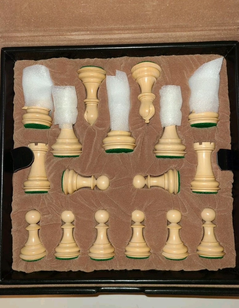Vintage Wooden Chess Pieces 4" King