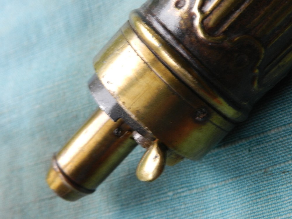 Brass 1840 to 1860 black powder flask