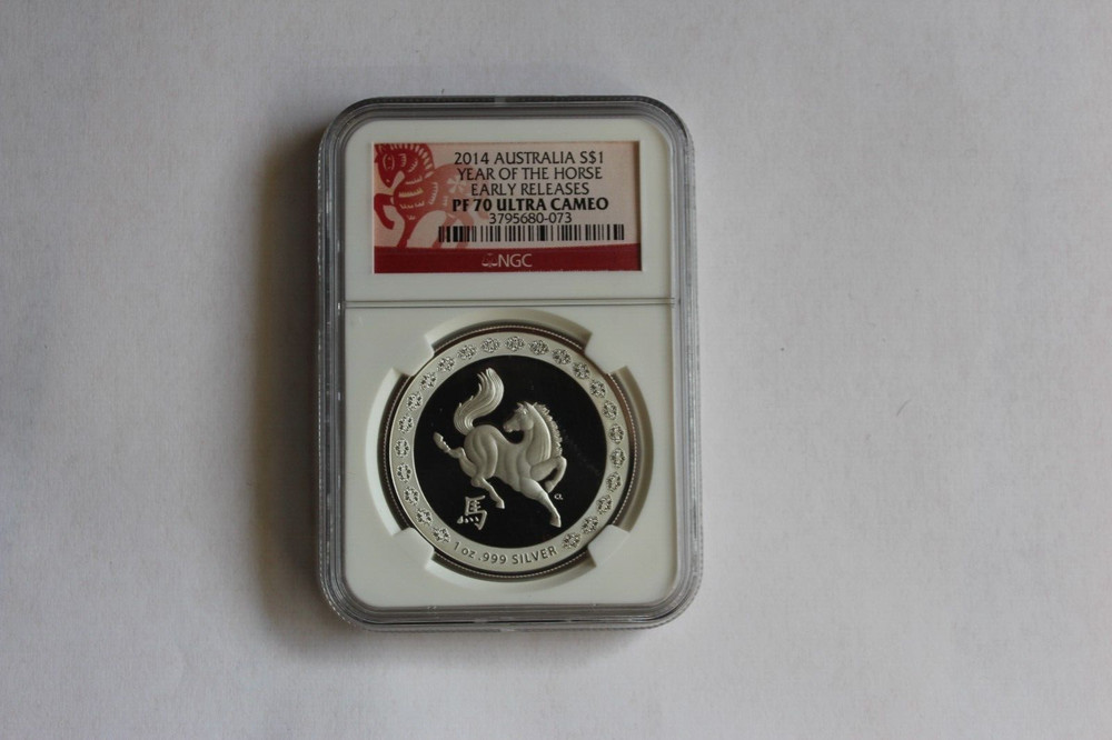 2014 AUSTRALIA 1 DOLLAR SILVER PROOF COIN PF 70