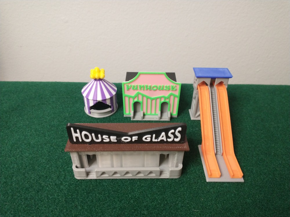 Carnival Booth Collection - 4 Booths - Set  #3 - N Scale