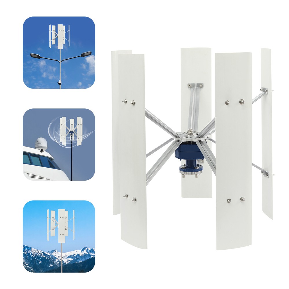 100W 12V Vertical Axis Wind Power Turbine Generator w/Controller Home Windmill