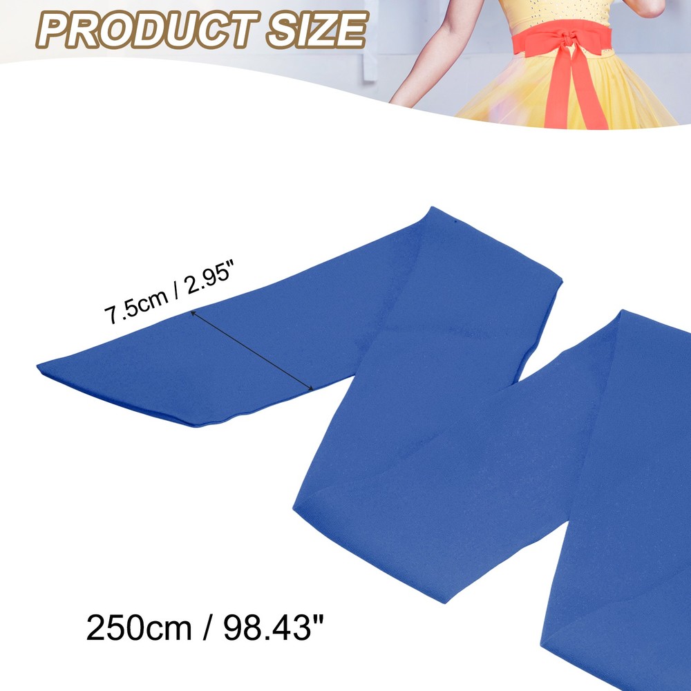 Chiffon Sash Belt, Party Chiffon Belts Peacock Deep Blue